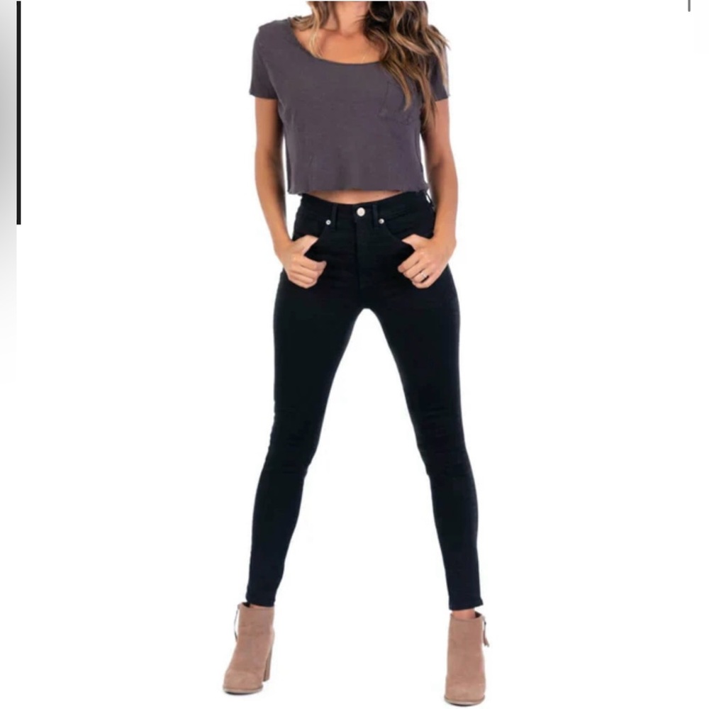 Revtown High Rise Skinny Jeans Jet Black